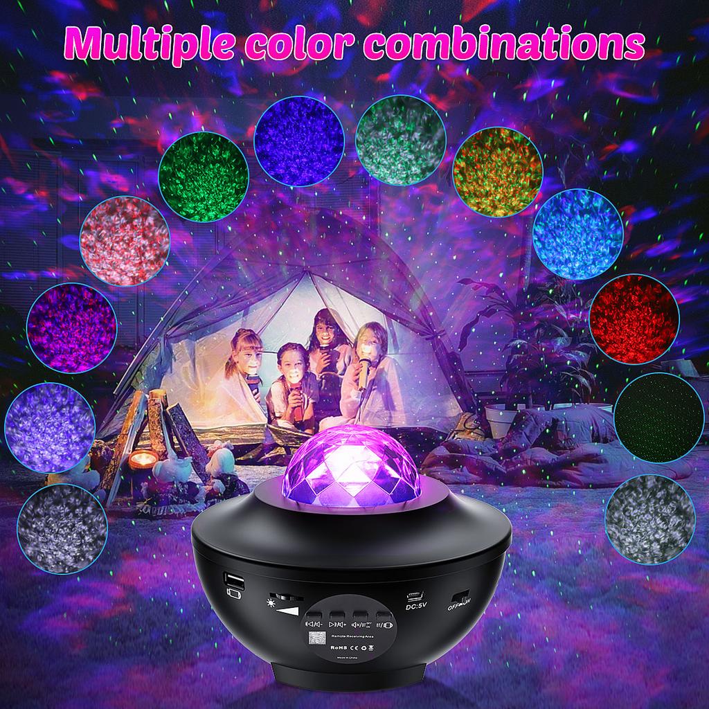 Galaxy Star Projector – LED Night Light with Bluetooth, Remote & Smart Control