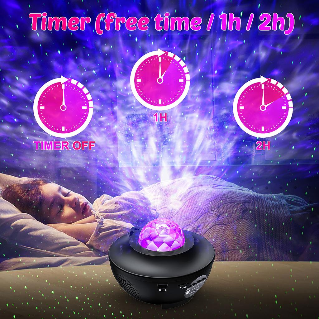 Galaxy Star Projector – LED Night Light with Bluetooth, Remote & Smart Control