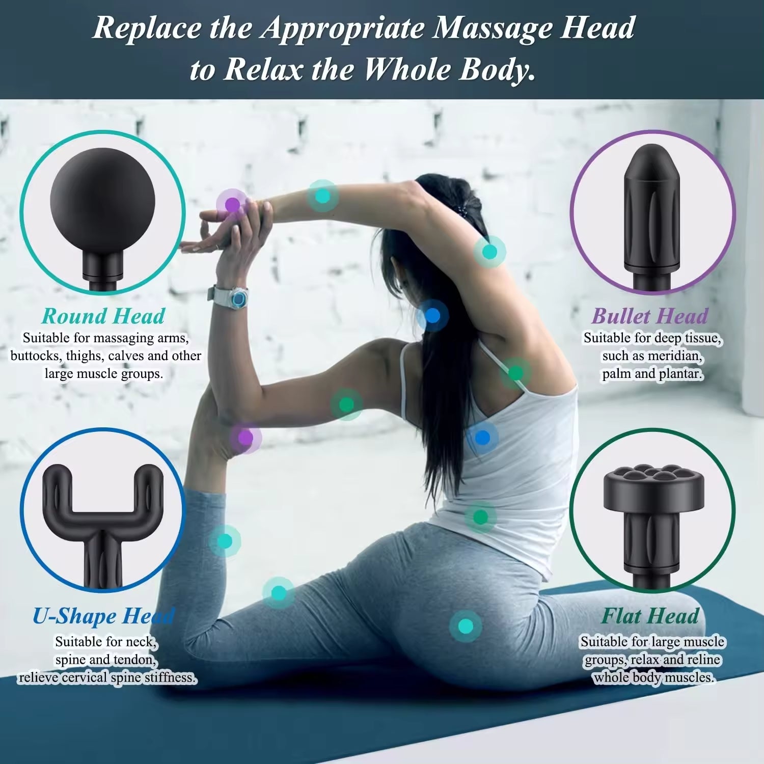 Deep Tissue Massage Gun – Portable High-Torque Muscle Relaxer for Back, Neck & Full Body