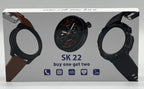 SK 22 AMOLED Smartwatch with Dual Straps