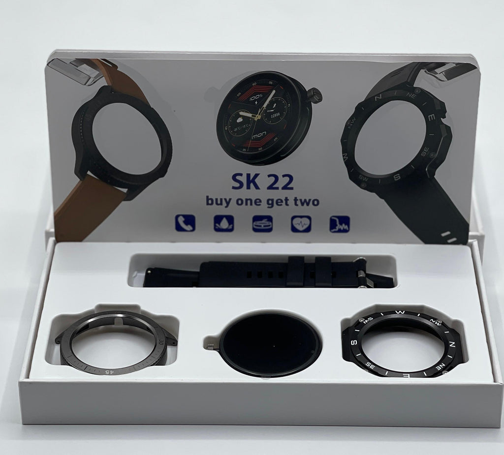 SK 22 AMOLED Smartwatch with Dual Straps