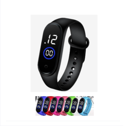 Latest M4 LED Digital Sports Bracelet Watch | Waterproof Touch Display – Boys & Girls (Random Color, No Box)