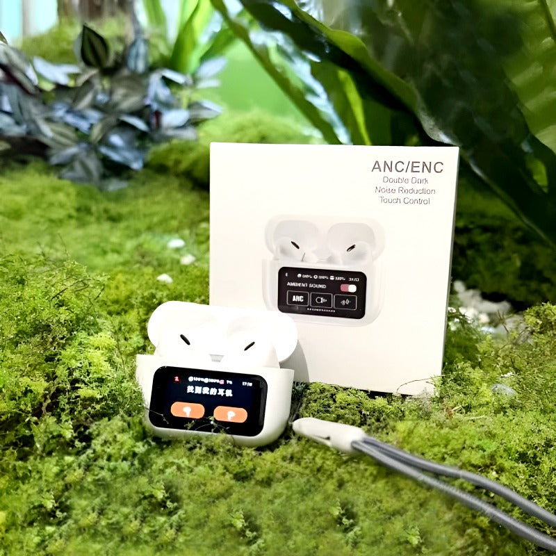 Air A9 Pro Wireless Airpods | ANC/ENC | Touch Screen with Digital Display