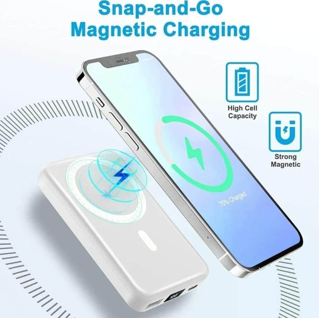 Ultra-Slim 5000mAh MagSafe Power Bank with Strong Magnet