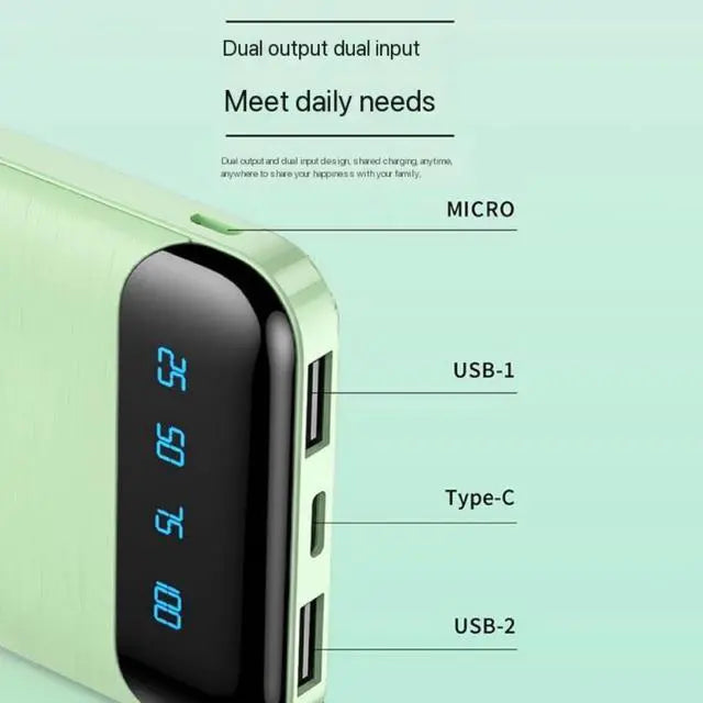 20000mAh Portable Power Bank | Fast Charging with LED Display