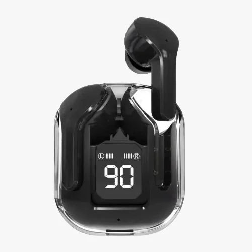 Air 31 Wireless Bluetooth 5.3 Earbuds – Transparent Case, Type-C Charging, With Pouch